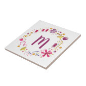 Monogramm für die Autumnal-Blume der modernen Wass Fliese (Seite)