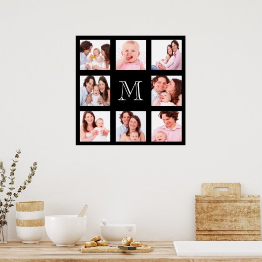 Monogramm für die benutzerdefinierte Produktfamili Poster (Küche)