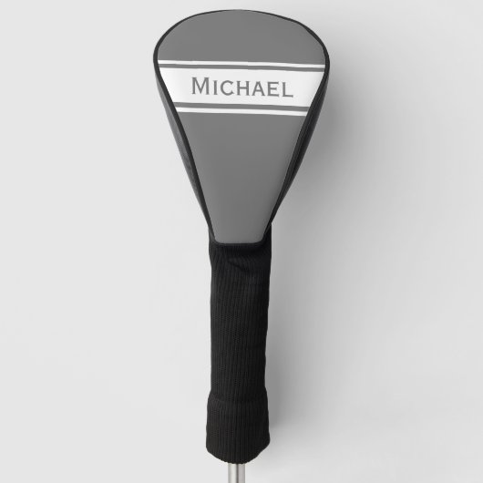 Monogramm für die Bezeichnung der grauen Streifen Golf Headcover (Vorderseite)