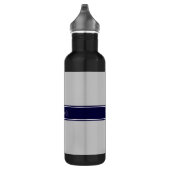 Monogramm für die Bezeichnung "Solid Gray Navy Blu Trinkflasche (Rechts)