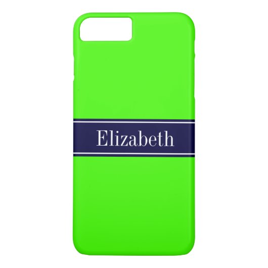 Monogramm für die Bezeichnung von Solid Lime Green Case-Mate iPhone Hülle (Rückseite)