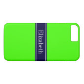 Monogramm für die Bezeichnung von Solid Lime Green Case-Mate iPhone Hülle (Rückseite (Horizontal))