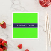 Monogramm für die Bezeichnung von Solid Lime Green Serviette (Beispiel)