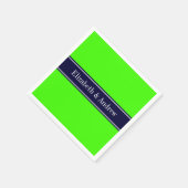 Monogramm für die Bezeichnung von Solid Lime Green Serviette (Ecke)
