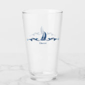 Monogramm für die blaue Segelyacht Glas (Rückseite)