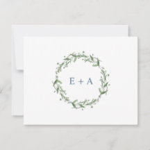 Monogramm für die blaue Wasserfarbe