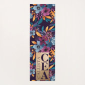 Monogramm für die Blume von Burgundi-Seestart Yogamatte (Rückseite)