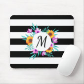 Monogramm für die Farbfloralstreifen der modernen Mousepad (Mit Mouse)