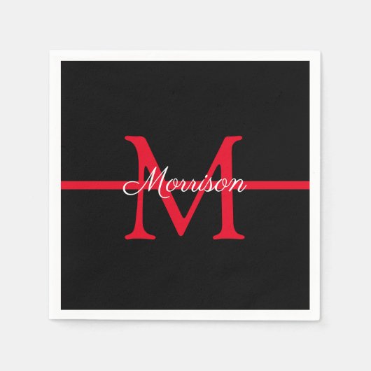 Monogramm für die Feuerwehrruhestandszeit der dünn Serviette (Vorderseite)