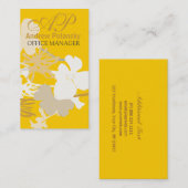 Monogramm für die formale Dogwood-Frühlingssäule Visitenkarte (Vorne/Hinten)