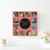 Monogramm für die FotoCollage Quadratische Wanduhr (Zuhause)