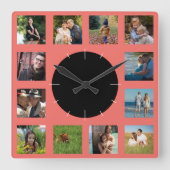 Monogramm für die FotoCollage Quadratische Wanduhr (Vorderseite)