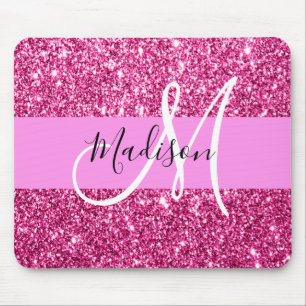 Monogramm für die Glitzern des Girl- und Glam-Hot Mousepad