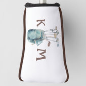 Monogramm für die Golftasche Modernes Lässiges Put Golf Headcover (Rotieren 90)