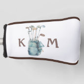 Monogramm für die Golftasche Modernes Lässiges Put Golf Headcover (Vorderseite)