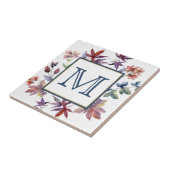 Monogramm für die Grenzen des Herbstes Fliese (Seite)