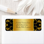 Monogramm für die Hochzeit von Gold und Black Flor (Insitu)