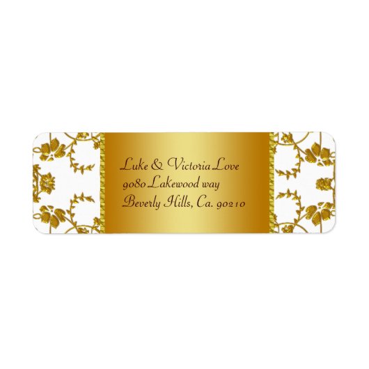Monogramm für die Hochzeit von Gold und Weiß (Vorne)