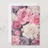 Monogramm für die Hochzeit von Rosa, Grau und Elfe Einladung (Rückseite)