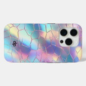 Monogramm für die Holographische Folie Case-Mate iPhone Hülle (Rückseite (Horizontal))