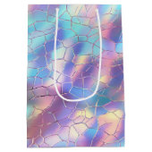 Monogramm für die Holographische Folie Mittlere Geschenktüte (Rückseite)