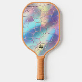 Monogramm für die Holographische Folie Pickleball Schläger (Rückseite)