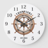 Monogramm für die Konstruktion von Schiffskatalysa Große Wanduhr (Vorderseite)