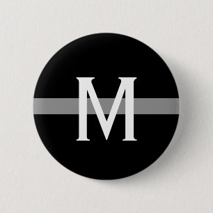 Monogramm für die Korrektur der dünnen grauen Lini Button