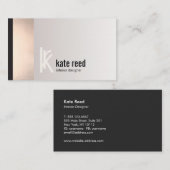 Monogramm für die Kupfer-Rose Visitenkarte (Vorne/Hinten)