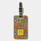 Monogramm für die lichte und farbenfrohe geometris gepäckanhänger (Vorderseite vertikal)