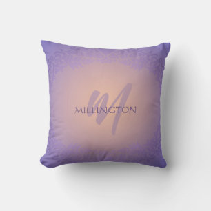 Monogramm für die lila Damasle Kissen