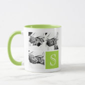 Monogramm für die Limone und weiße Grafik Tasse (Links)