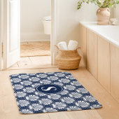 Monogramm für die Marine und die Weißmeerküste Badematte