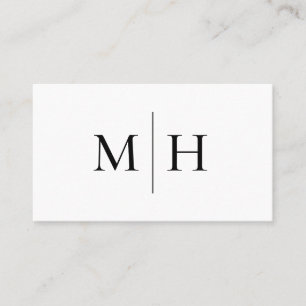 Monogramm für die Minimalistische moderne Linie Visitenkarte