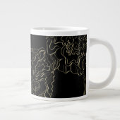 Monogramm für die Minimalistische Narbenblume Jumbo-Tasse (Rechts)