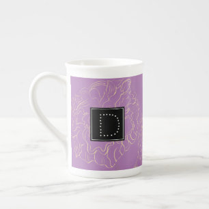 Monogramm für die Minimalistische Narbenblume Porzellantasse