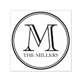 Monogramm für die moderne klassische, runde Grenzf Permastempel (Design)