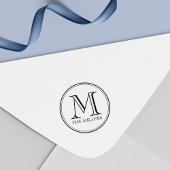 Monogramm für die moderne klassische, runde Grenzf Permastempel