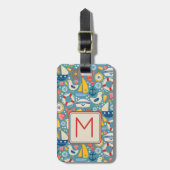 Monogramm für die niedliche Lebensdauer des Nautis Gepäckanhänger (Vorderseite vertikal)