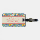 Monogramm für die niedliche Lebensdauer des Nautis Gepäckanhänger (Rückseite horizontal)