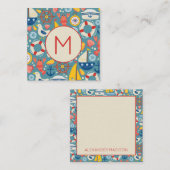 Monogramm für die niedliche Lebensdauer des Nautis Mitteilungskarte (Vorne/Hinten)