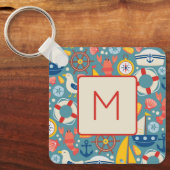 Monogramm für die niedliche Lebensdauer des Nautis Schlüsselanhänger (Vorderseite)