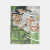 Monogramm für die personalisierte Familie und benu Fleecedecke (Vorderseite)