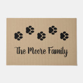 Monogramm für die Personalisierte Familie von Pet  Fußmatte (Vorderseite)