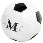Monogramm für die personalisierte Initial- und Nam Fußball (Dreiviertel)