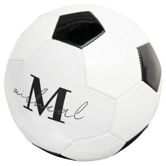 Monogramm für die personalisierte Initial- und Nam Fußball (Dreiviertel)