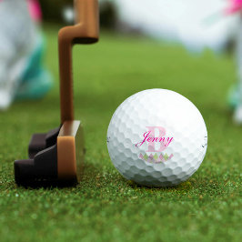 Monogramm für die Raute Pink Golfball