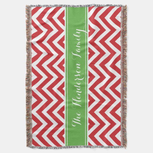 Monogramm für die rote und die grüne Zickzack Fami Decke (Vorderseite Vertikal)