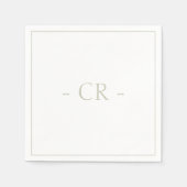 Monogramm für die Sage Green & White Couple-Initia Serviette (Vorderseite)