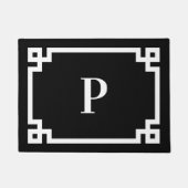 Monogramm für die schwarze und die weiße griechisc fußmatte (Vorderseite)